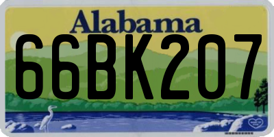 AL license plate 66BK207
