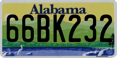 AL license plate 66BK232