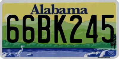 AL license plate 66BK245