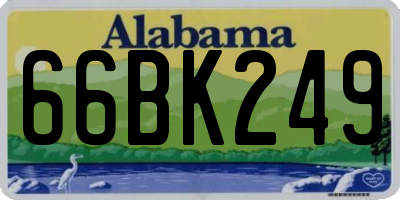 AL license plate 66BK249