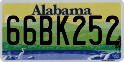 AL license plate 66BK252