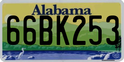 AL license plate 66BK253