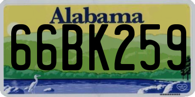 AL license plate 66BK259