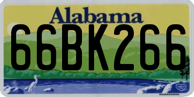 AL license plate 66BK266