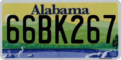 AL license plate 66BK267