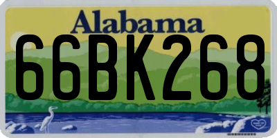 AL license plate 66BK268