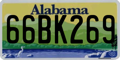 AL license plate 66BK269