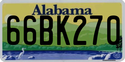 AL license plate 66BK270