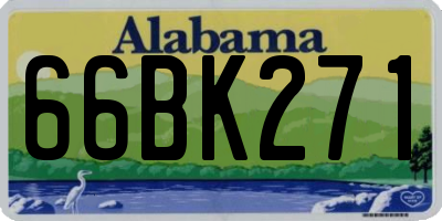 AL license plate 66BK271