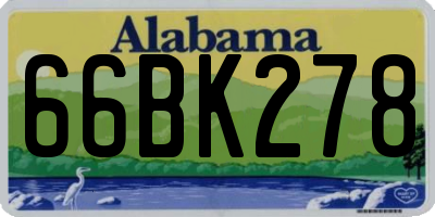 AL license plate 66BK278