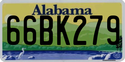 AL license plate 66BK279