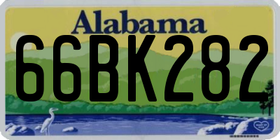 AL license plate 66BK282