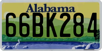 AL license plate 66BK284