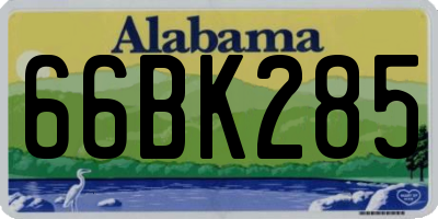AL license plate 66BK285