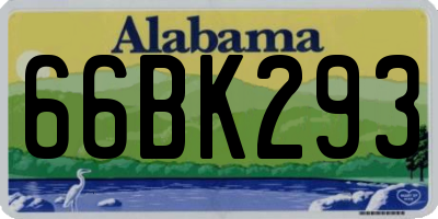 AL license plate 66BK293
