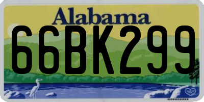 AL license plate 66BK299