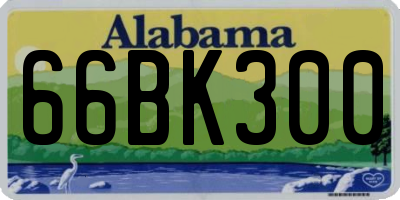 AL license plate 66BK300