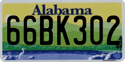 AL license plate 66BK302
