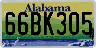 AL license plate 66BK305