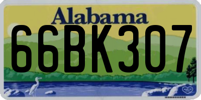 AL license plate 66BK307