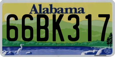 AL license plate 66BK317