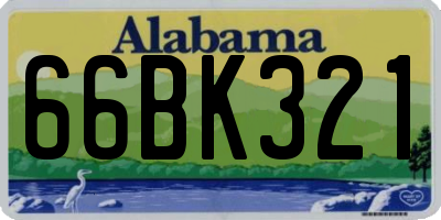 AL license plate 66BK321
