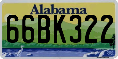 AL license plate 66BK322
