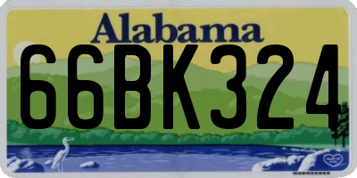 AL license plate 66BK324