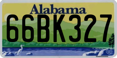 AL license plate 66BK327