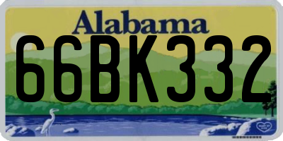 AL license plate 66BK332