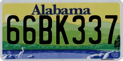 AL license plate 66BK337