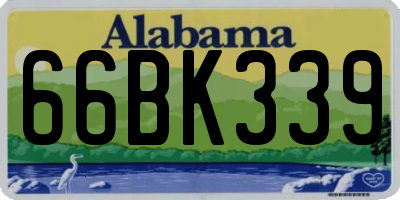 AL license plate 66BK339