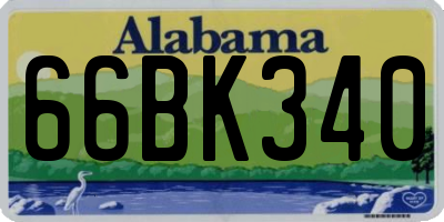 AL license plate 66BK340