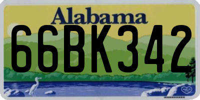 AL license plate 66BK342