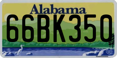 AL license plate 66BK350