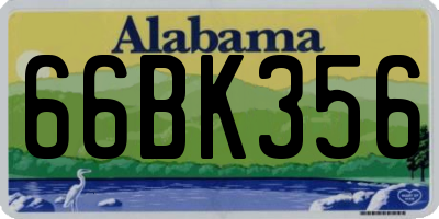 AL license plate 66BK356