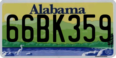 AL license plate 66BK359