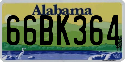 AL license plate 66BK364