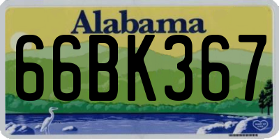 AL license plate 66BK367