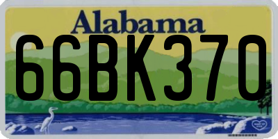 AL license plate 66BK370