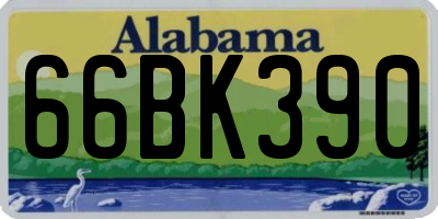 AL license plate 66BK390