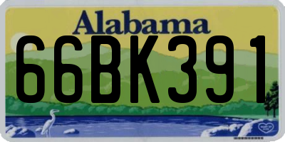 AL license plate 66BK391