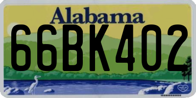 AL license plate 66BK402