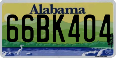 AL license plate 66BK404