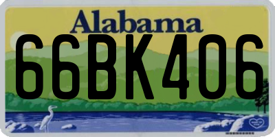 AL license plate 66BK406