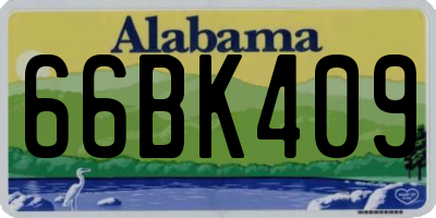 AL license plate 66BK409