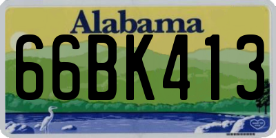 AL license plate 66BK413