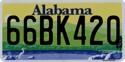 AL license plate 66BK420