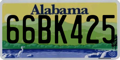 AL license plate 66BK425