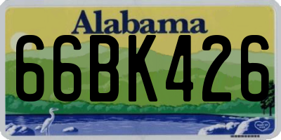 AL license plate 66BK426